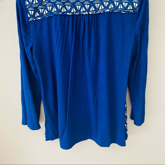 Meadow Rue by Anthro. Evella Blouse Blue Sz Medium - Picture 7 of 8